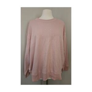 A New Day Rhinestone Sweatshirt Pink Size 2X
